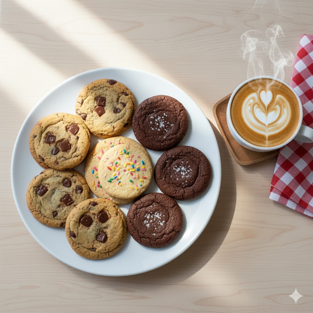 A cup of coffee next to a sandwich